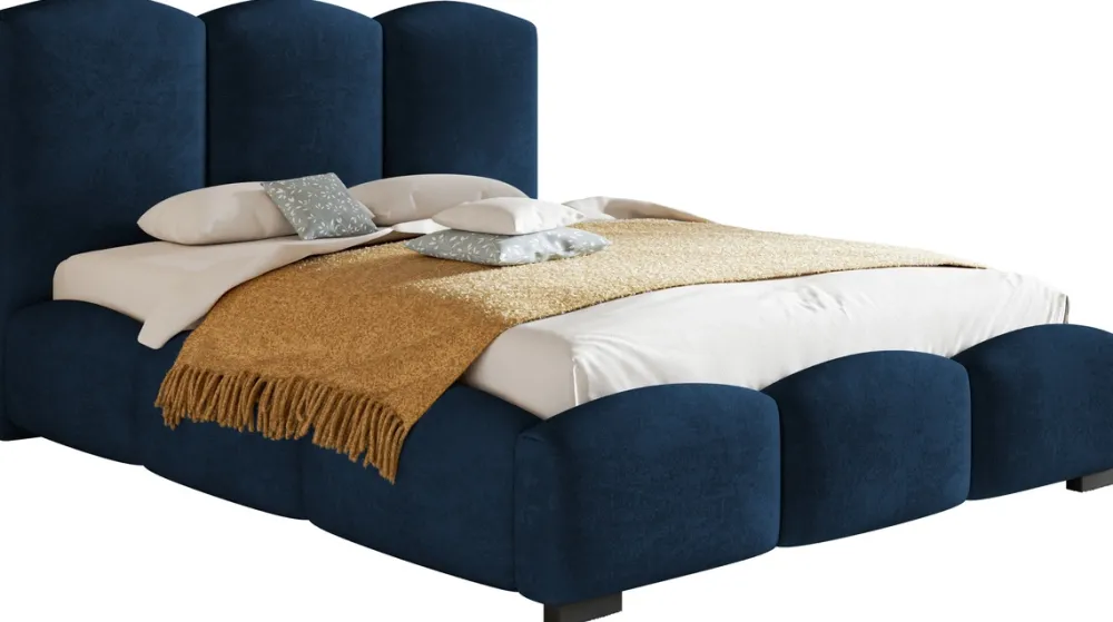 Łóżka Małżeńskie|Łóżka Ze Stelażem>Riban Łóżko tapicerowane z pojemnikiem na pościel 180x200 cm CERDI stelaż