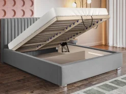 Łóżka Z Pojemnikiem|Łóżka Granatowe>Riban Łóżko tapicerowane z pojemnikiem i stelażem 180x200 cm HEROLD