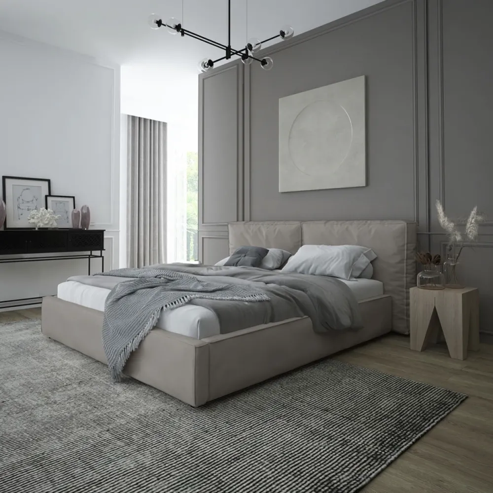 Meble Młodzieżowe|Łóżka Młodzieżowe>Laaph Studio Łóżko tapicerowane z pojemnikiem na pościel 160x200 PALISE