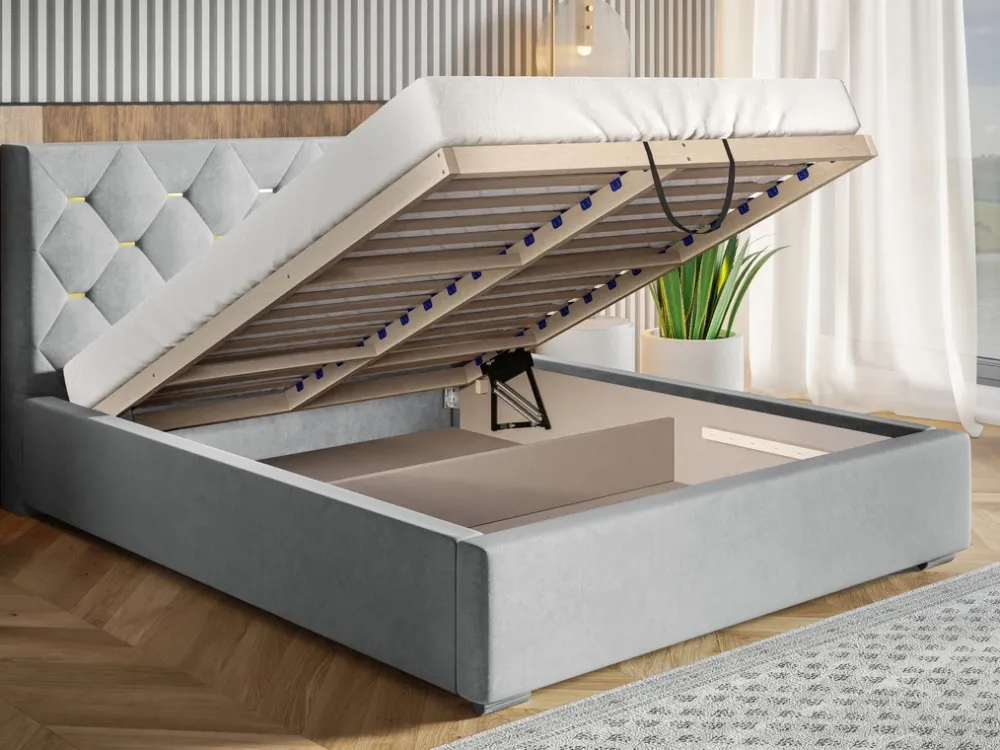 Łóżka Z Zagłówkiem|Łóżka Młodzieżowe>Riban Łóżko 140x200 cm z pojemnikiem na pościel VIVID