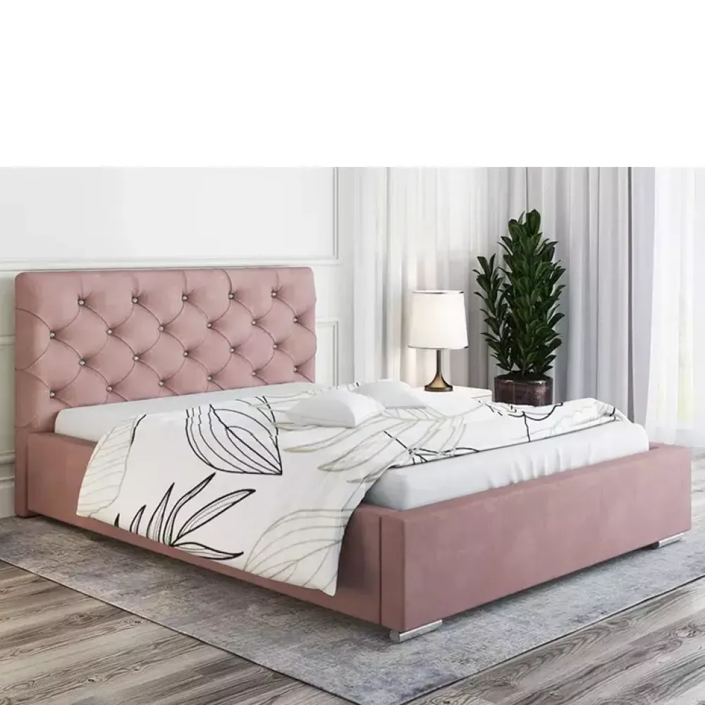 Łóżka Młodzieżowe|Łóżka Z Zagłówkiem>Riban Łóżko 160x200 cm butelkowa zieleń SHERY