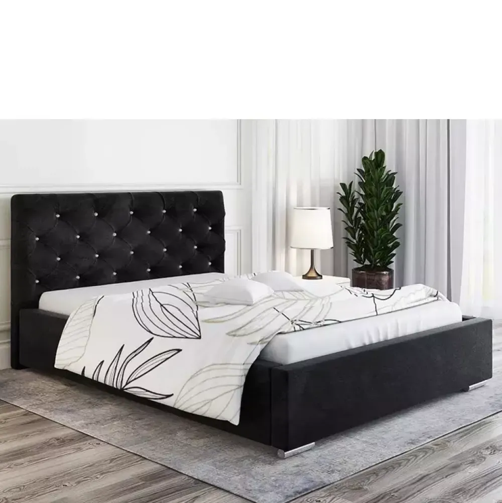 Łóżka Młodzieżowe|Łóżka Z Zagłówkiem>Riban Łóżko 160x200 cm butelkowa zieleń SHERY