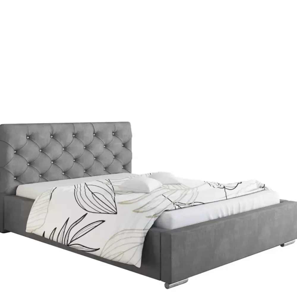 Łóżka Młodzieżowe|Łóżka Z Zagłówkiem>Riban Łóżko 160x200 cm butelkowa zieleń SHERY