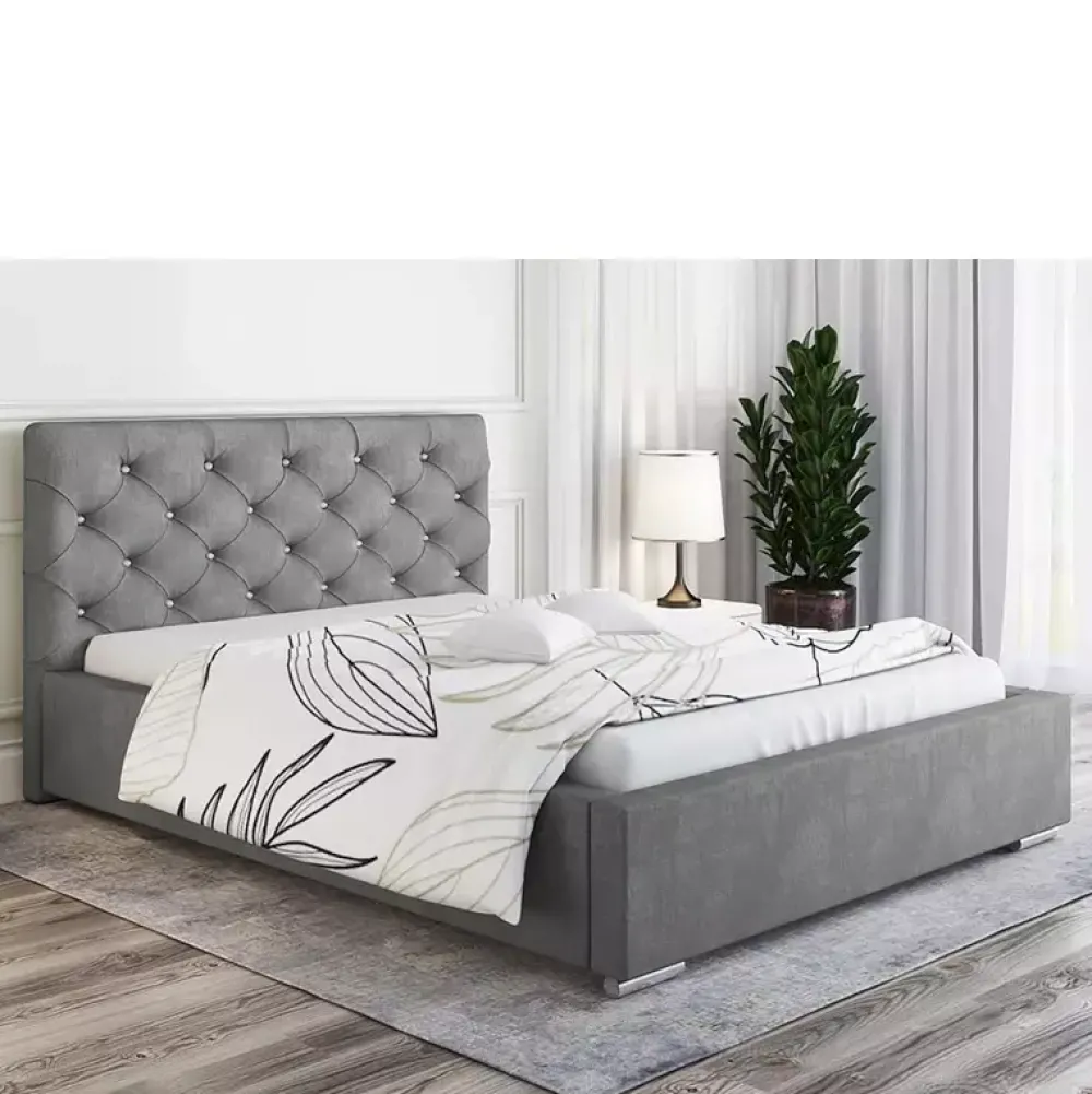 Łóżka Młodzieżowe|Łóżka Z Zagłówkiem>Riban Łóżko 160x200 cm butelkowa zieleń SHERY