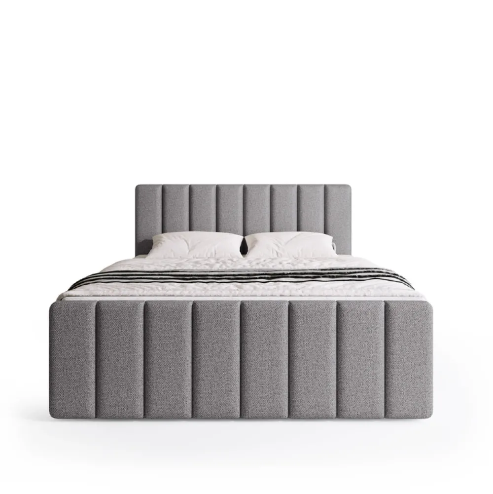 Meble Młodzieżowe|Łóżka Młodzieżowe>BROMARKT Łóżko 140x200 cm do sypialni kontynentalne z pojemnikiem DENVER DUO