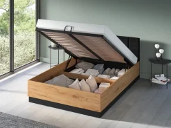 Łóżka Małżeńskie|Łóżka Z Zagłówkiem>ML Meble Łóżko 160x200 cm młodzieżowe z podnoszonym stelażem i pojemnikiem UMIO