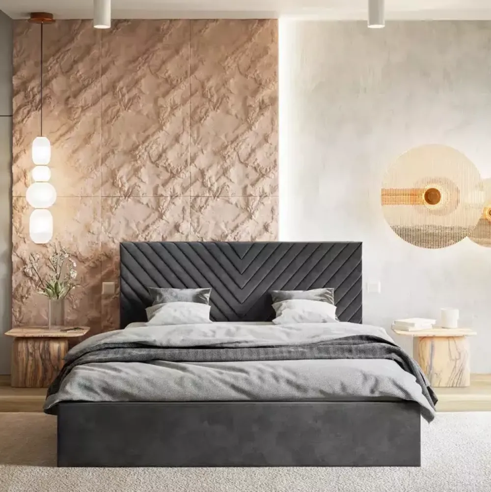 Łóżka Z Zagłówkiem|Łóżka Z Pojemnikiem>Riban Łóżko 180x200 cm podwójne REBURY