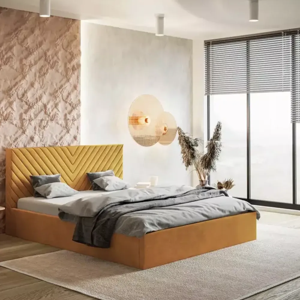 Łóżka Z Zagłówkiem|Łóżka Z Pojemnikiem>Riban Łóżko 180x200 cm podwójne REBURY