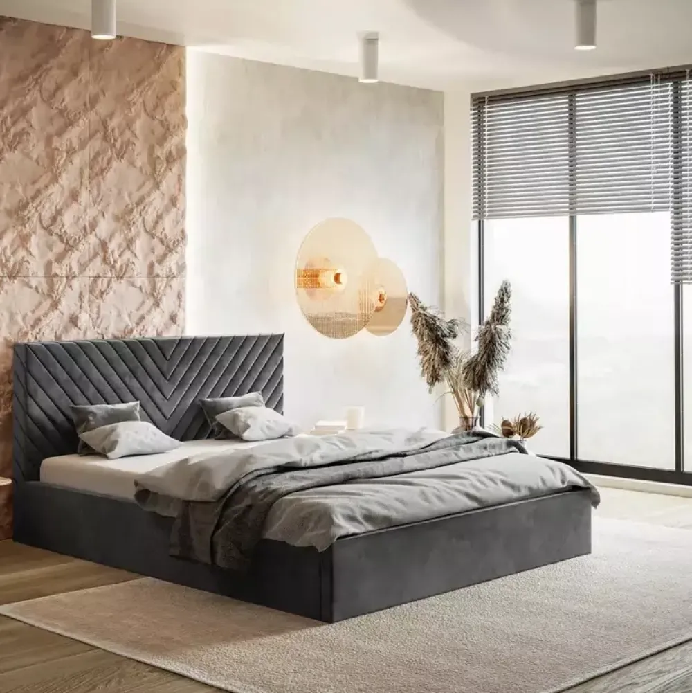 Łóżka Z Zagłówkiem|Łóżka Z Pojemnikiem>Riban Łóżko 180x200 cm podwójne REBURY