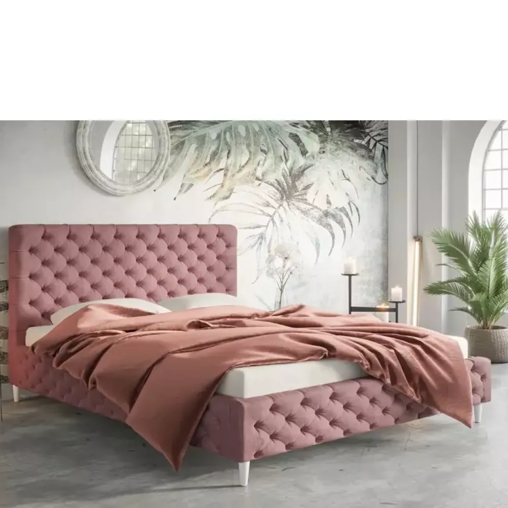 Łóżka Młodzieżowe|Łóżka Na Nóżkach>Riban Łóżko 140x200 cm tapicerowane PANDO