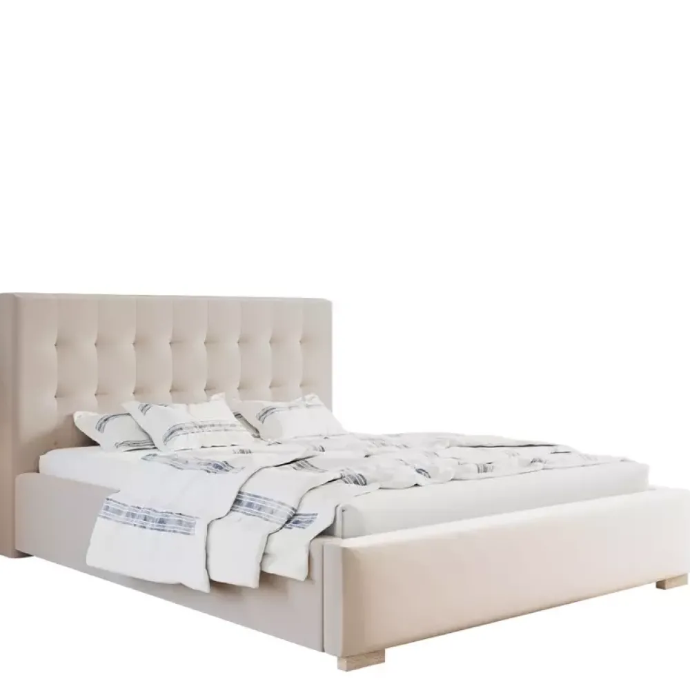 Łóżka Z Zagłówkiem|Łóżka Z Pojemnikiem>Riban Łóżko 200x200 cm tapicerowane z pojemnikiem NESS