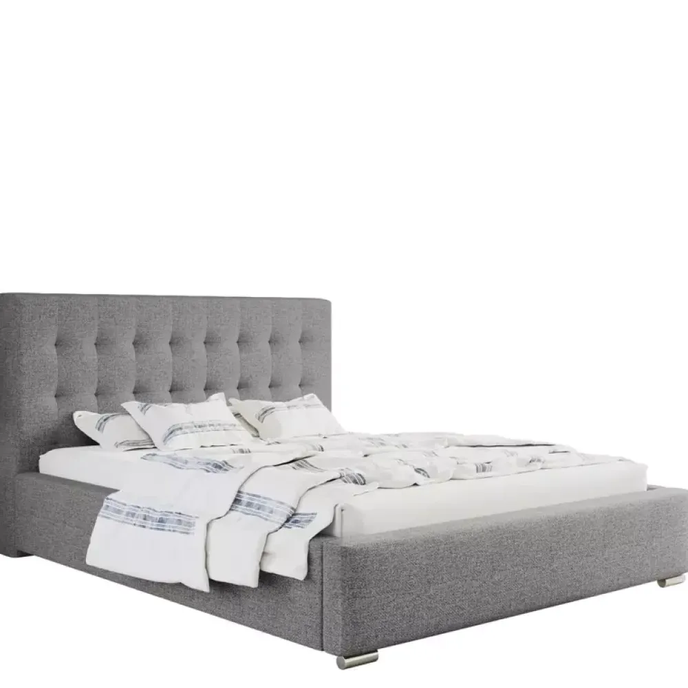 Łóżka Z Zagłówkiem|Łóżka Z Pojemnikiem>Riban Łóżko 200x200 cm tapicerowane z pojemnikiem NESS