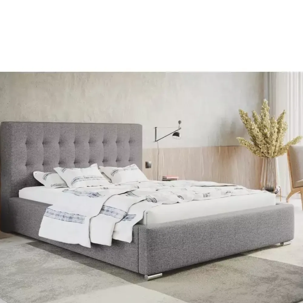 Łóżka Z Zagłówkiem|Łóżka Z Pojemnikiem>Riban Łóżko 200x200 cm tapicerowane z pojemnikiem NESS