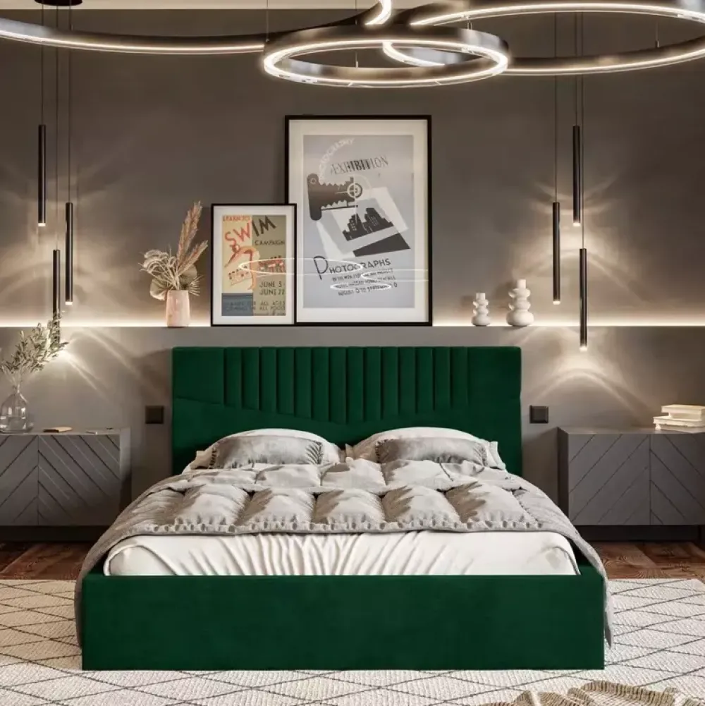 Łóżka Młodzieżowe|Łóżka Z Zagłówkiem>Riban Łóżko 140x200 cm z pojemnikiem ORIATA