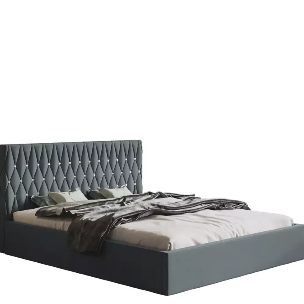 Łóżka Młodzieżowe|Łóżka Z Pojemnikiem>Riban Łóżko 140x200 cm z pojemnikiem PROVO szare