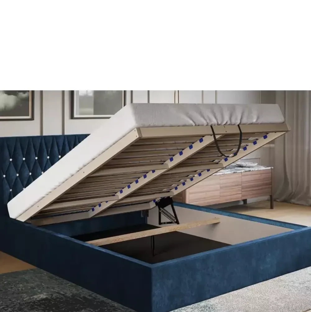 Łóżka Młodzieżowe|Łóżka Z Pojemnikiem>Riban Łóżko 140x200 cm z pojemnikiem PROVO szare