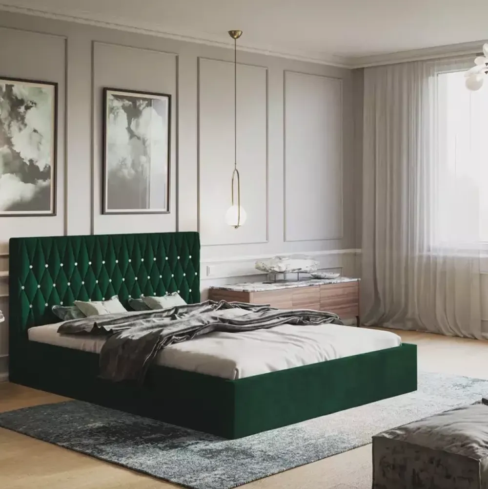 Łóżka Młodzieżowe|Łóżka Z Pojemnikiem>Riban Łóżko 140x200 cm z pojemnikiem PROVO szare