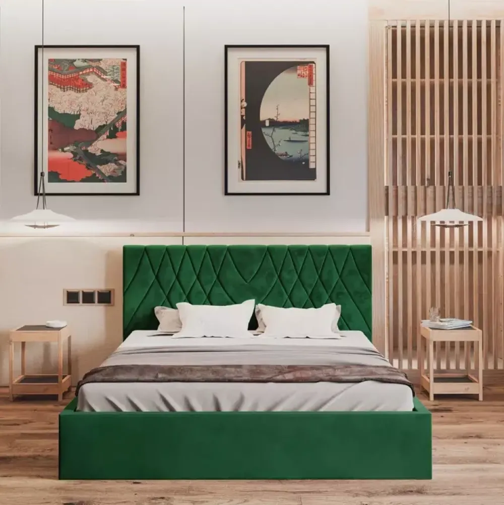 Łóżka Z Zagłówkiem|Łóżka Z Pojemnikiem>Riban Łóżko 180x200 cm z pojemnikiem SHELES