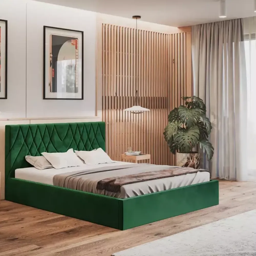 Łóżka Z Zagłówkiem|Łóżka Z Pojemnikiem>Riban Łóżko 180x200 cm z pojemnikiem SHELES