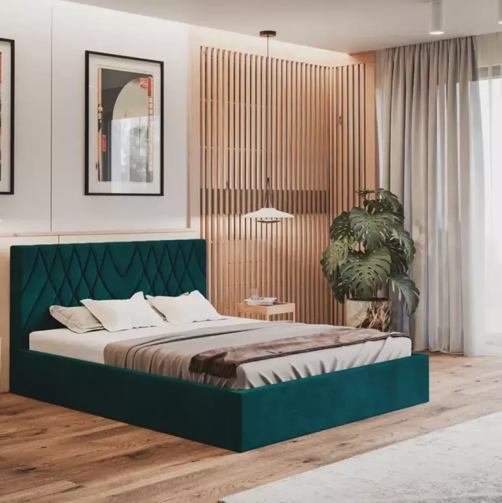 Łóżka Z Zagłówkiem|Łóżka Z Pojemnikiem>Riban Łóżko 180x200 cm z pojemnikiem SHELES