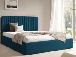 Łóżka Ze Stelażem|Łóżka Z Zagłówkiem>Gruszka Łóżko 140x200 cm z pojemnikiem tapicerowane BELIVO miętowe