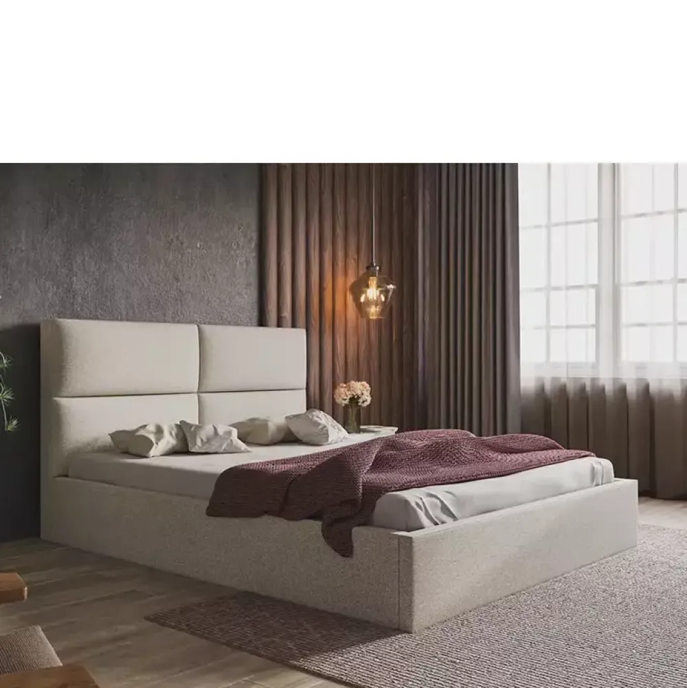 Łóżka Młodzieżowe|Łóżka Z Zagłówkiem>Riban Łóżko 160x200 cm z wysokim zagłówkiem PLESON