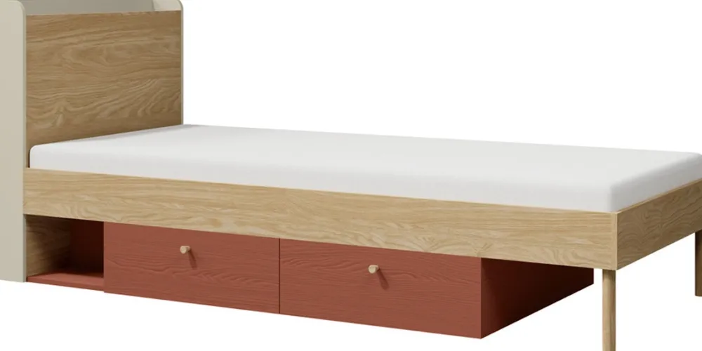 Łóżka Dziecięce|Łóżka Z Zagłówkiem>JUREK Łóżko 90x200 cm ze stelażem do pokoju młodzieżowego YOKO