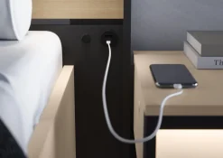 Łóżka Małżeńskie|Łóżka Ze Stelażem></noscript>lenart. Łóżko 180x200 do sypialni z pojemnikiem beżowe z oświetleniem ENNA