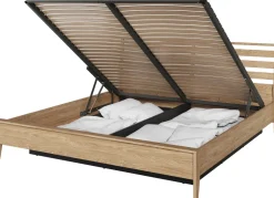 Łóżka Małżeńskie|Łóżka Ze Stelażem>lenart. Łóżko z pojemnikiem na pościel i stelażem 180x200 cm COZY