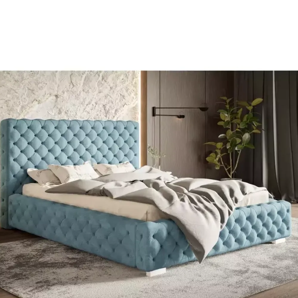 Łóżka Młodzieżowe|Łóżka Z Pojemnikiem>Riban Łóżko z pojemnikiem 140x200 cm glamour AMRON