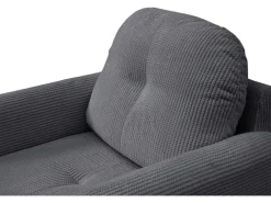 Fotele></noscript>LASKI Komfortowy szary fotel sztruksowy do salonu OBLAK