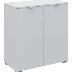 Komody>INTER MEBLE Komoda 71 cm do salonu dwudrzwiowa nowoczesna ELARO biały