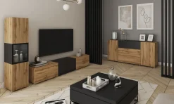 Komody></noscript>BRATEX Komoda 150 cm do salonu z szufladami wotan BRAVIN