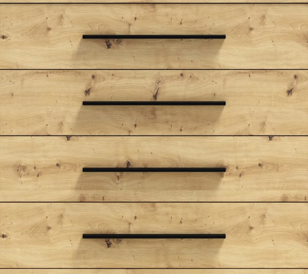 Zestawy Mebli Do Sypialni|Komody>GiB Meble Komoda 98 cm do sypialni z szufladami MAXIDO dąb artisan