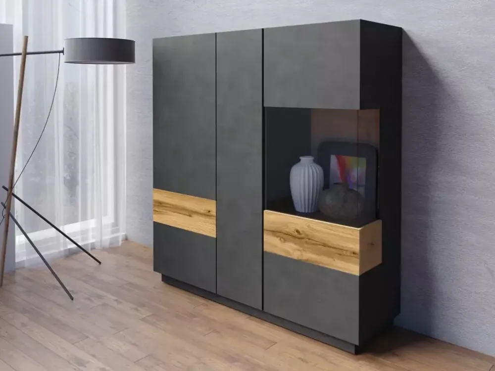 Zestawy Mebli Do Salonu|Komody>Helvetia Komoda barek 130 cm KOBE matera