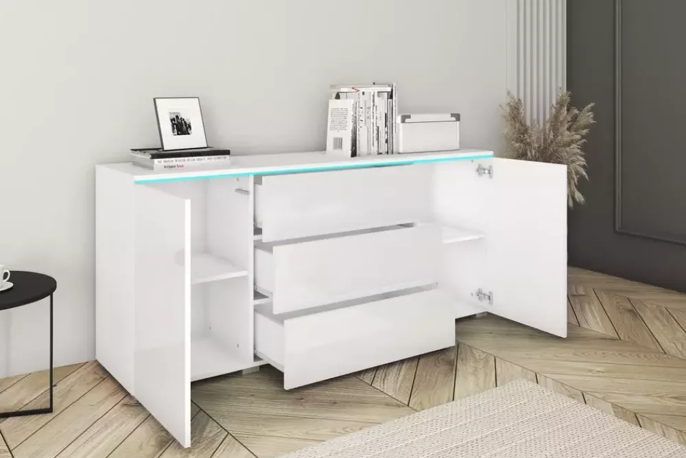 Komody>BRATEX Komoda biała VELLORE biały