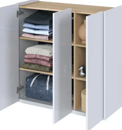 Zestawy Mebli Do Salonu|Komody>lenart. Komoda biały połysk do salonu 95 cm EASY EA-03