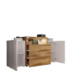 Komody>BRATEX Komoda biały połysk wotan NORBI