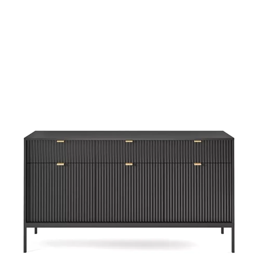 Zestawy Mebli Do Salonu|Komody>PIASKI Komoda czarna AVANTI czarny