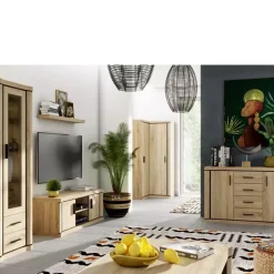 Komody>JARSTOL Komoda dąb sonoma półki szuflady DENEA