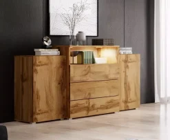 Komody></noscript>BRATEX Komoda NORBI dąb wotan