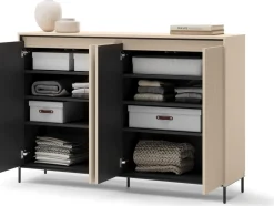 Garderoby|Komody>lenart. Komoda do przedpokoju garderoby beżowa z oświetleniem TREND