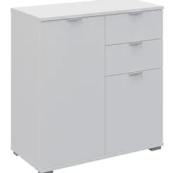 Komody>INTER MEBLE Komoda do salonu 71 cm dwudrzwiowa z szufladami ELARO biały