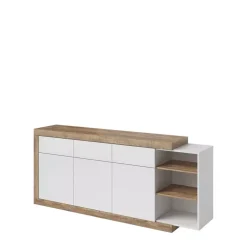 Zestawy Mebli Do Salonu|Komody>Helvetia Komoda do salonu 200 cm FRANK biały połysk