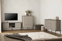 Komody></noscript>Helvetia Komoda do salonu 98 cm z szufladą i półkami congo BELLO