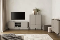 Komody></noscript>Helvetia Komoda do salonu 98 cm z szufladą i półkami congo BELLO