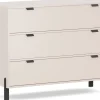 Komody>Stolar Komoda do salonu 109 cm z szufladami beż piaskowy CALISSA