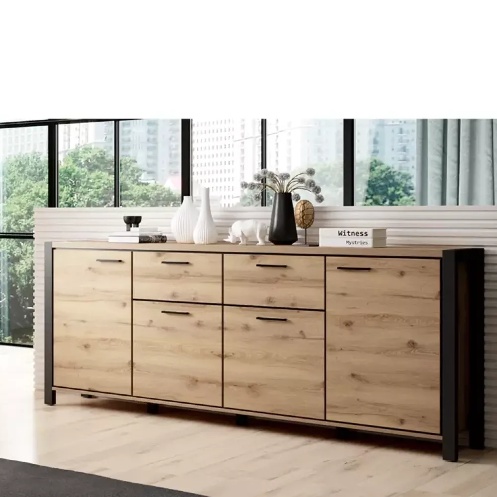 Zestawy Mebli Do Salonu|Komody>Helvetia Komoda do salonu drzwi szuflady ANGELINO