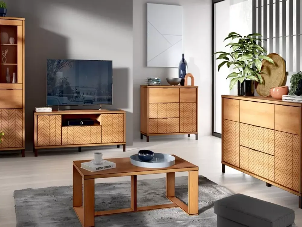 Komody>JARSTOL Komoda do salonu duża FONETTI dąb karmel