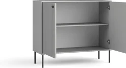 Zestawy Mebli Do Salonu|Komody>MEBLOSIEK Komoda do salonu dwudrzwiowa nowoczesna IRYS szara